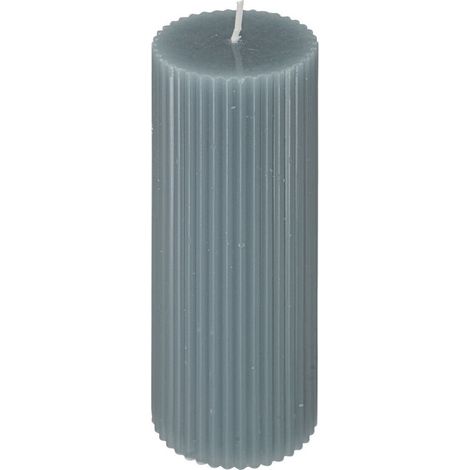 Bougie Déco "Demi" 14cm Bleu Orage (1/2)