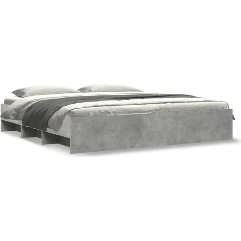 Maison Exclusive - Estructura de cama madera de ingeniería gris h (1/5)