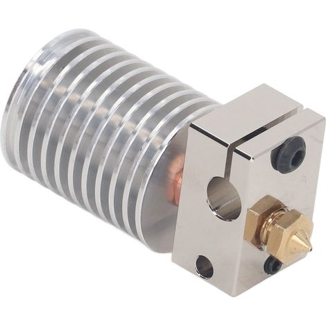 Kit de mise à niveau de la tête d'impression 3D avec buse en laiton de 0,4 mm, bloc chauffant, tube bimétallique et revêtement en silicone (1/5)