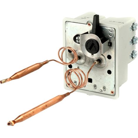 Thermostat bi-bulbe 450 mm – Régulation de 5 à 65°C – Sécurité tripolaire réarmable – Borne à vis 220V/380V – Cotherm