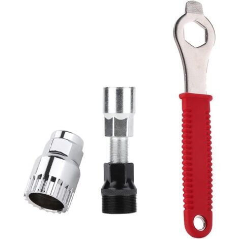 Extracteur de Manivelle de Pédalier de Vélo, Outil Réparation de Vélo Démonte Pédalier VTT, avec Clé de 16 mm, Demonte Pedalier Velo Trousse de Réparation, pour Démontage Manivelles de Vélo (1/5)