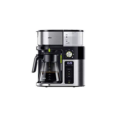 Braun MultiServe KF 9050 BK Cafetière à filtre avec verseuse en verre, choix direct de 7 portions pour jusqu`à