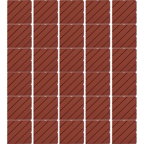 30 dalles plastique emboîtables antidérapantes marron, carrelage extérieur étanche, silencieux, résistant charge élevée, revêtement sol jardin terrasse (1/5)