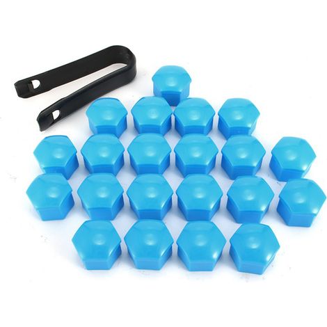 20 Embouts de protection pour écrous de roue 17mm, capuchons de vis de jante avec outil de démontage (1/5)