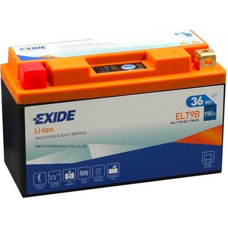 Batterie moto YT9B-BS Exide Lithium Li-ion 12V 3AH 190A ELT9B YT9B-BS YT7B-BS