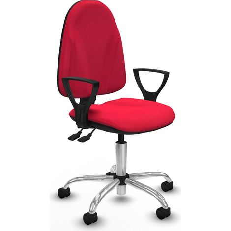 Piqueras y Crespo Algarra Silla de oficina roja ajustable