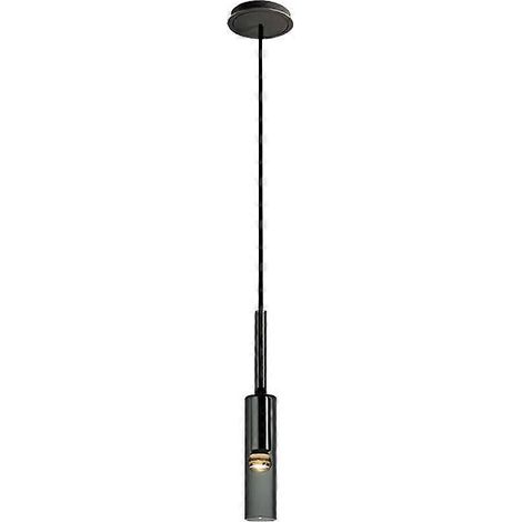 Suspension en verre gris fumé, lampe suspendue moderne et minimaliste réglable pour îlot de cuisine (1/5)