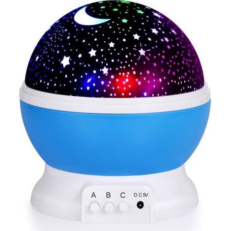 Galaxy Nuit Projecteur pour Enfant, Décoration de Chambre à Coucher à LED, 8 Modes D\'allumage-Bleu ciel (1/4)