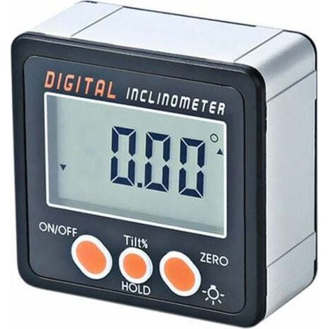 Elektronischer Winkelmesser, Gehäuse aus Aluminiumlegierung, digitale Neigungslehre, Winkelmesser, Zähler, Magnete, digitaler Neigungsmesserfuß (1/4)