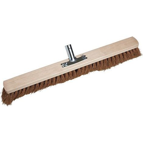 Balai 60cm bois 7 rangs composant coco avec support metallique