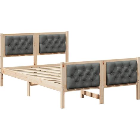 Maison Exclusive - Estructura de cama con cabecera Gris oscuro 12 (1/5)
