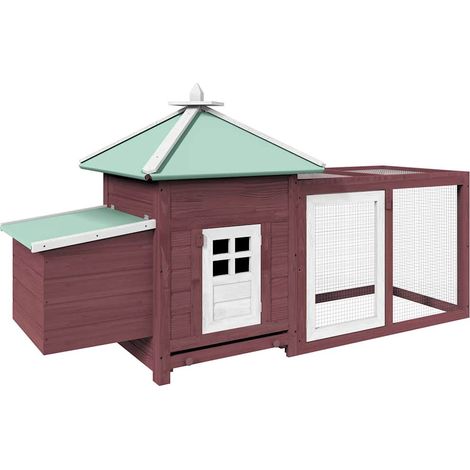 Maison Exclusive - Pollaio con Casetta Nidificazione Moca 190x72x102 cm in Abete (1/5)