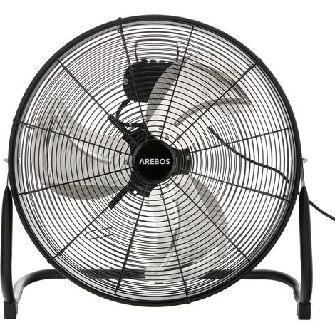 AREBOS Electrical Pedestal Floor Fan 20'' - 3 Speed Levels - 120W (1/5)