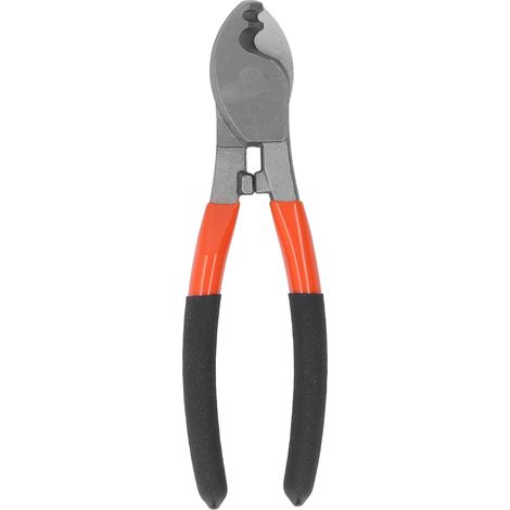 Coupe-câble de 8 pouces avec Port de dénudage, poignée en PVC en acier à haute teneur en carbone, cisailles à fil électrique pour cordons à noyaux en cuivre et en aluminium (1/5)
