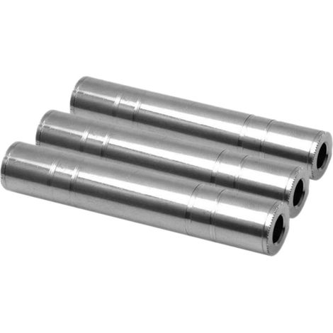 Adaptateur Femelle-Femelle Audio 3 pièces en Acier argenté pour Guitare et interfaces Audio avec Fonction Prolongation de câble adapté aux systèmes sonores (1/5)