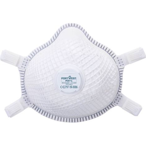 Mascarilla con válvula, puente nasal y junta facial "O" ERGONET FFP3 PORTWEST P371 (pack de 5) (1/2)