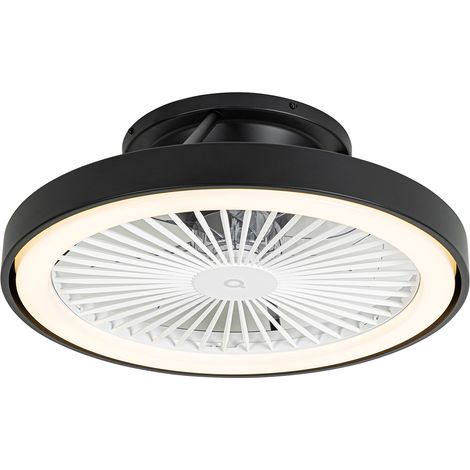 Smart Ceiling Fan Black 54cm incl. LED Dimmable with Remote Control - Dave