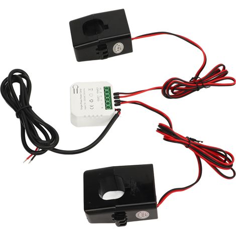 Moniteur d'énergie intelligent WiFi, compteur d'électricité monophasé à pince avec transformateur de courant 2 200 A (90-250 V CA). (1/5)