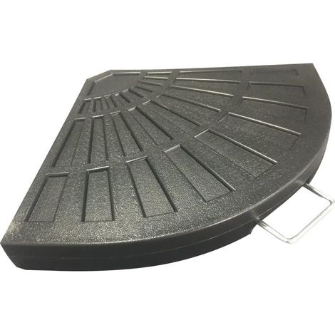 TRADE SHOP - Supporto Base Per Ombrellone Peso Piede D'appoggio Nero Con Maniglia Metallo 020702 - (1/5)