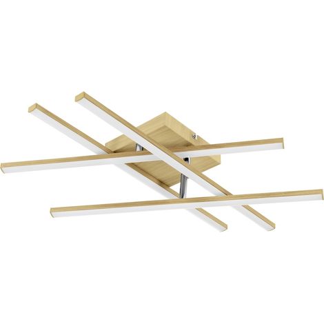 Éclairage LED de plafond à l’aspect bois Lasana 4 51x51cm - 901104