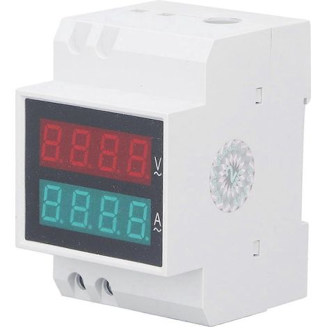 Über- und Unterspannungsschutzgerät mit automatischer Wiederherstellung, DIN-Schienenmontage, 80–300 V, 0,1–99,9 A, 0,5 Zoll LED-Digitalanzeige