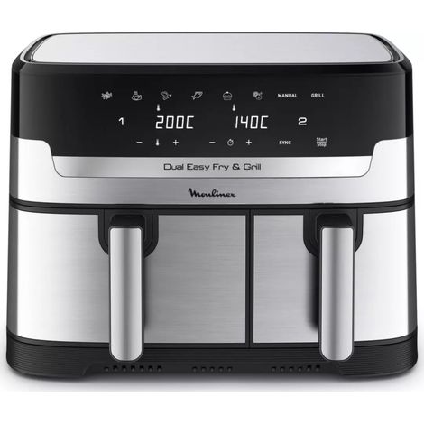 Moulinex Dual Easy Fry & Grill EZ905D20 inox negro 8.3 L (1/3)