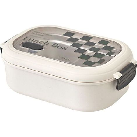 Boîte bento isotherme en acier inoxydable 2 compartiments, étanche et portable pour école ou bureau – design moderne et durable (1/4)