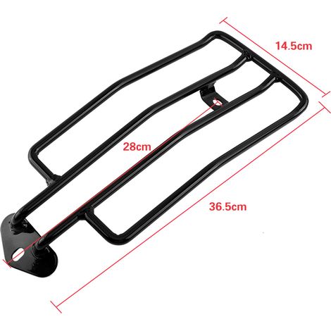 Solo-Gepäckträger für XL883/1200 Motorrad, schwarze Stahlhalterung, universelle Gepäckablage, robustes Montagezubehör (1/5)