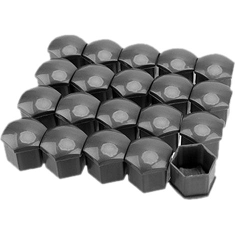 Couvercle de protection d'écrou de moyeu de roue de voiture, 20 pièces, décoration anti-poussière, en plastique ABS gris 19mm/0,75 pouces