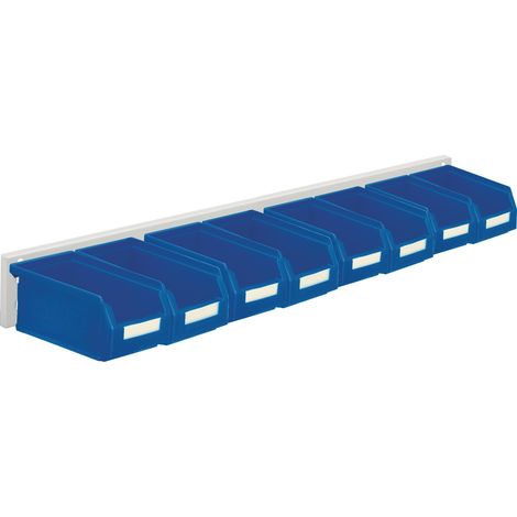 RasterPlan Jeu de bacs à bec H100xL920xP180mm Tôle d'acier/Polyéthylène B.bleu 8xT.7 - 4202.51.5213