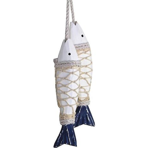 1 pendentif poisson en bois