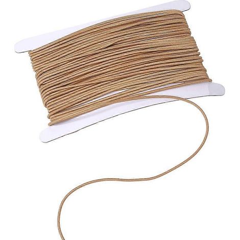 Cordon élastique rond de 20 yards (18 mètres) avec extérieur en fibre et intérieur en caoutchouc, Pérou, 3 mm (1/3)