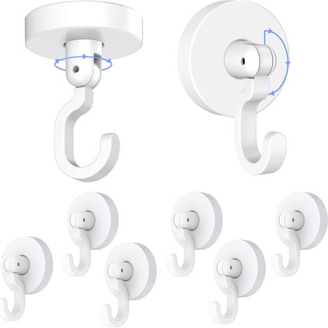 Filiyano-Crochets de plafond auto-adhésifs, crochets adhésifs étanches rotatifs à 360°, porte-clés, crochets muraux et de porte, crochets pour (1/5)