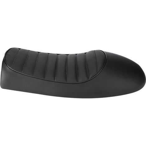Selle moto vintage cuir PU, coussin plat café racer pour Honda CG125 GN CG CB400SS (1/5)