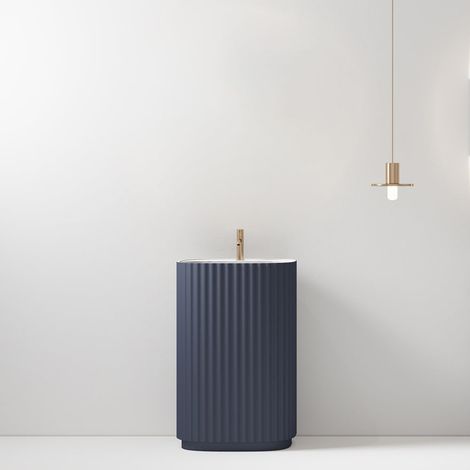 Lavabo Freestanding Reid 50 cm Blu Mare Senza Specchio - Meda