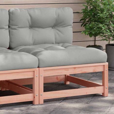Gartensofa ohne Armlehnen mit Kissen Massivholz Douglasie