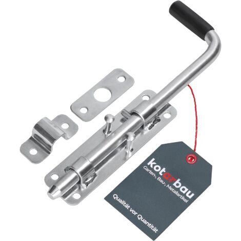 Verrou à boulon argent 220 mm – Acier galvanisé – Résistance aux dommages mécaniques – Montage vertical et horizontal-NANOTEH (1/5)