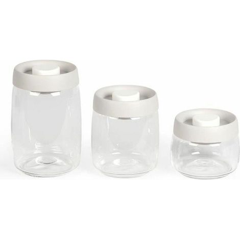 Livoo Vakuumglasbehälter-Set transparent 3 Teile