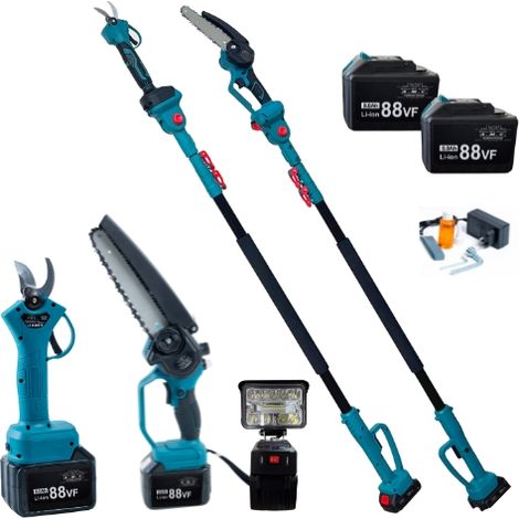 Kit Asta Forbice da Potatura 40mm Motosega 8 Pollici asta Telescopica + Luce Led (1/5)