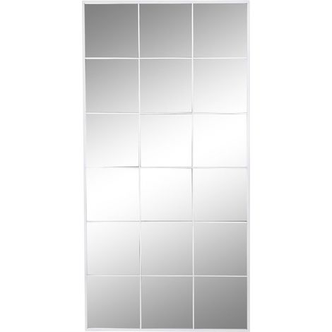 Espejo Hierro Cristal 90X2X180 Ventana Blanco (1/4)