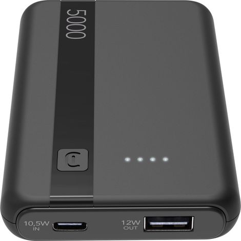 Cellularline PBENTRY5000K banque d'alimentation électrique Lithium-Ion (Li-Ion) 5000 mAh Noir