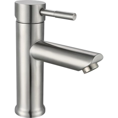 Mitigeur lavabo complet en acier inoxydable (1/2)
