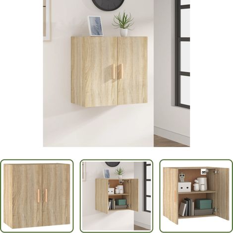 Holzwerkstoff - Wandschrank Sonoma-Eiche 60x30x60 cm Holzwerkstoff (1/5)