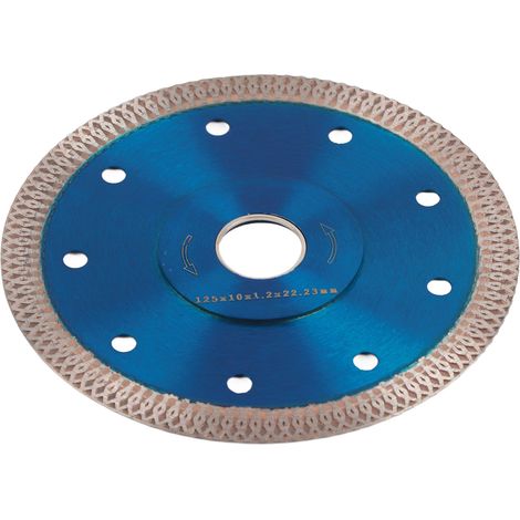 bride de lame de scie diamantée, lame ondulée en maille, disque de coupe pour carreaux vitrifiés/céramiques en pierre microcristalline, plaque de serrage soudée, lame de scie circulaire, 12,5 cm.