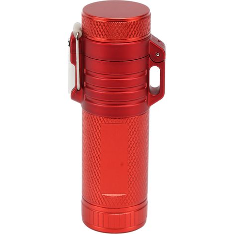 Briquet Électrique Étanche Double Arc Coupe-Vent Rechargeable 220mAh pour Camping Rouge (1/5)