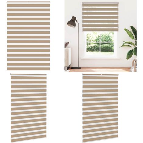 vidaXL Zebrarollo Sandbraun 145x230 cm Stoffbreite 140,9 cm Polyester (1/5)