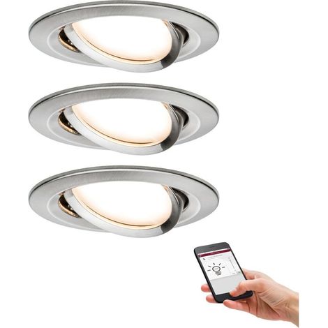 Paulmann 92959 LED-Einbauleuchte 3er Set LED 18 W Eisen (gebürstet) (1/5)