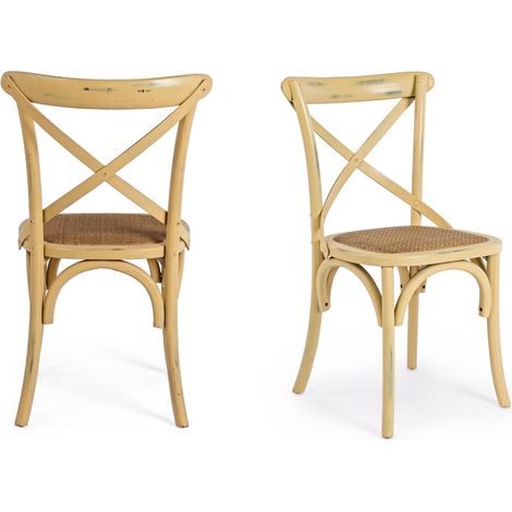 Chaises bistrot en rotin (lot de 2) - ESTAMINET (1/5)