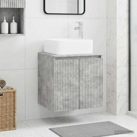 Vanidad con Lavabo de Pared Gris Hormigón 49,5 x 41 x 63 cm