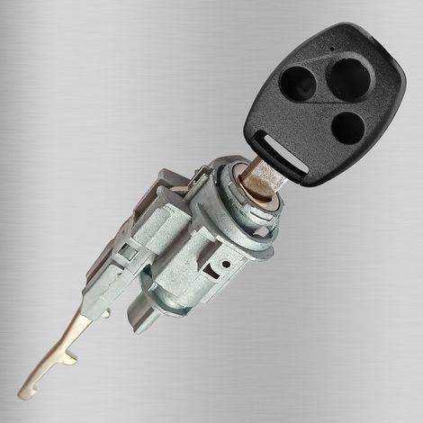 Kompatibel mit Honda Zündschloss (gerade Frontplatte, 3 Tasten) für CRV, Accord, Fit, Civic und Odyssey, 1 Schlüssel (1/4)